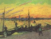 Vincent Van Gogh Coal Barges (nn04) china oil painting artist